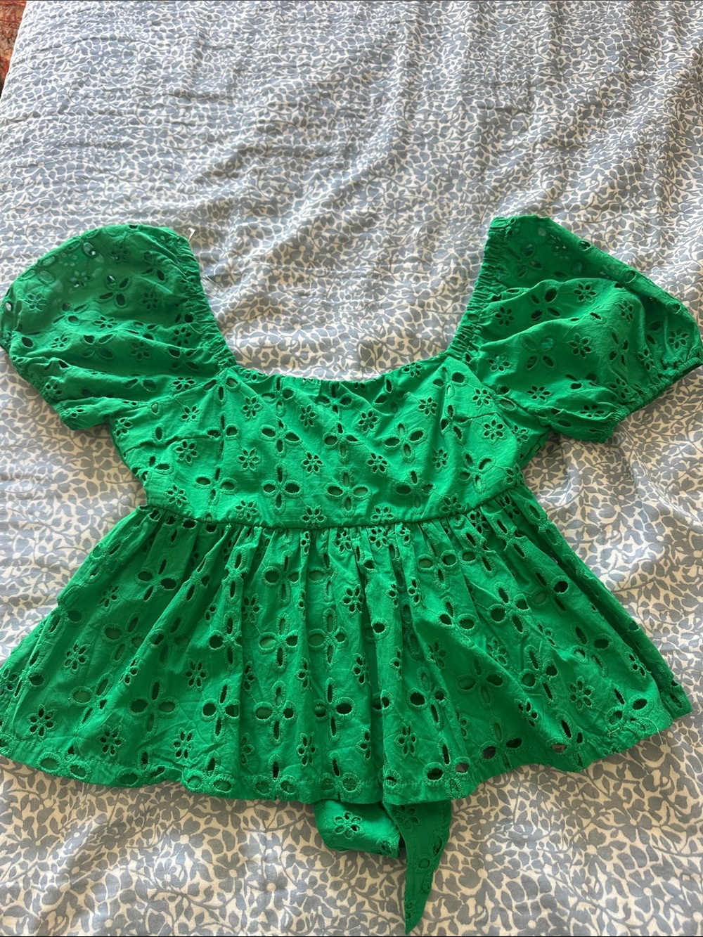 Women’s babydoll green top